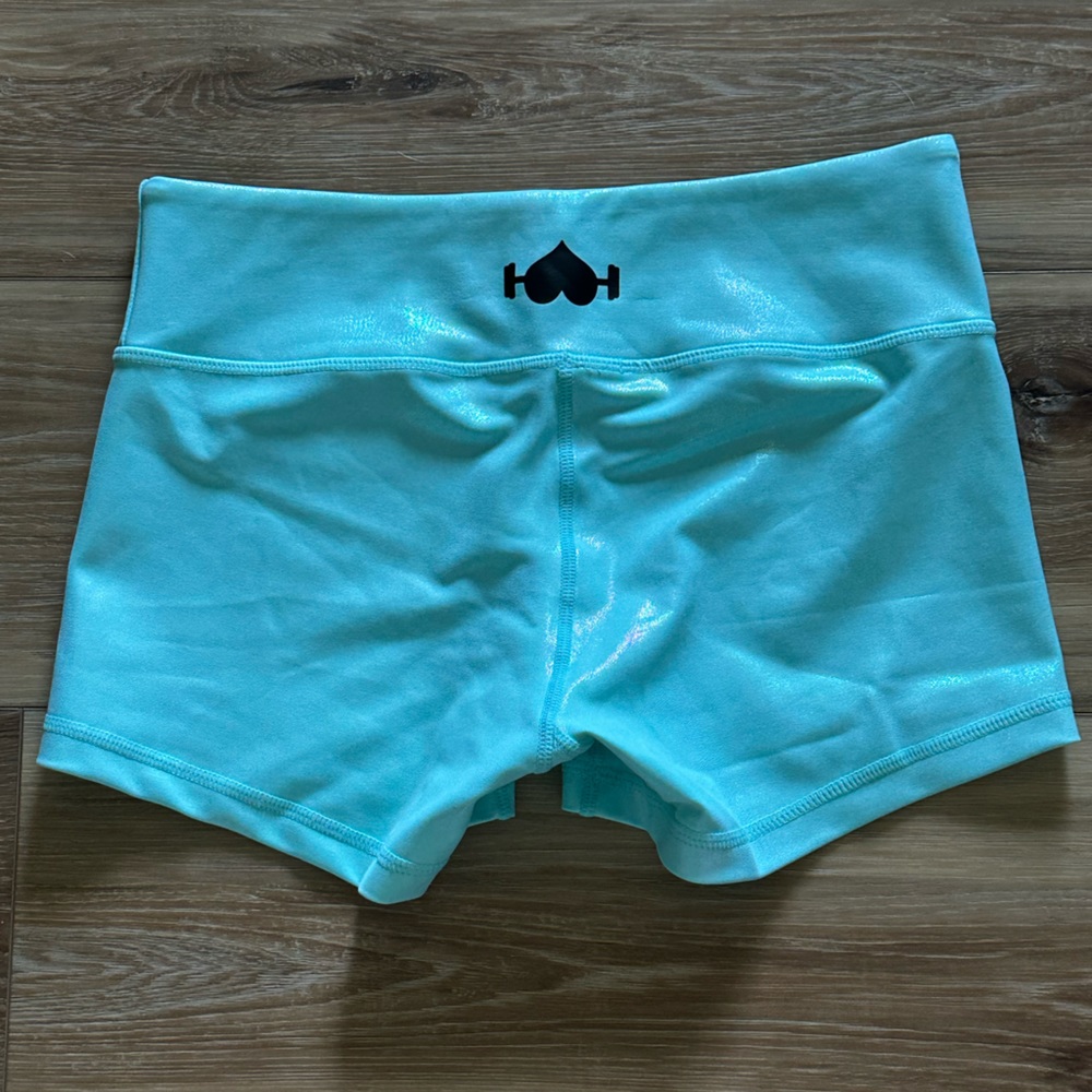WODbottom Aqua Shiny Gym Shorts